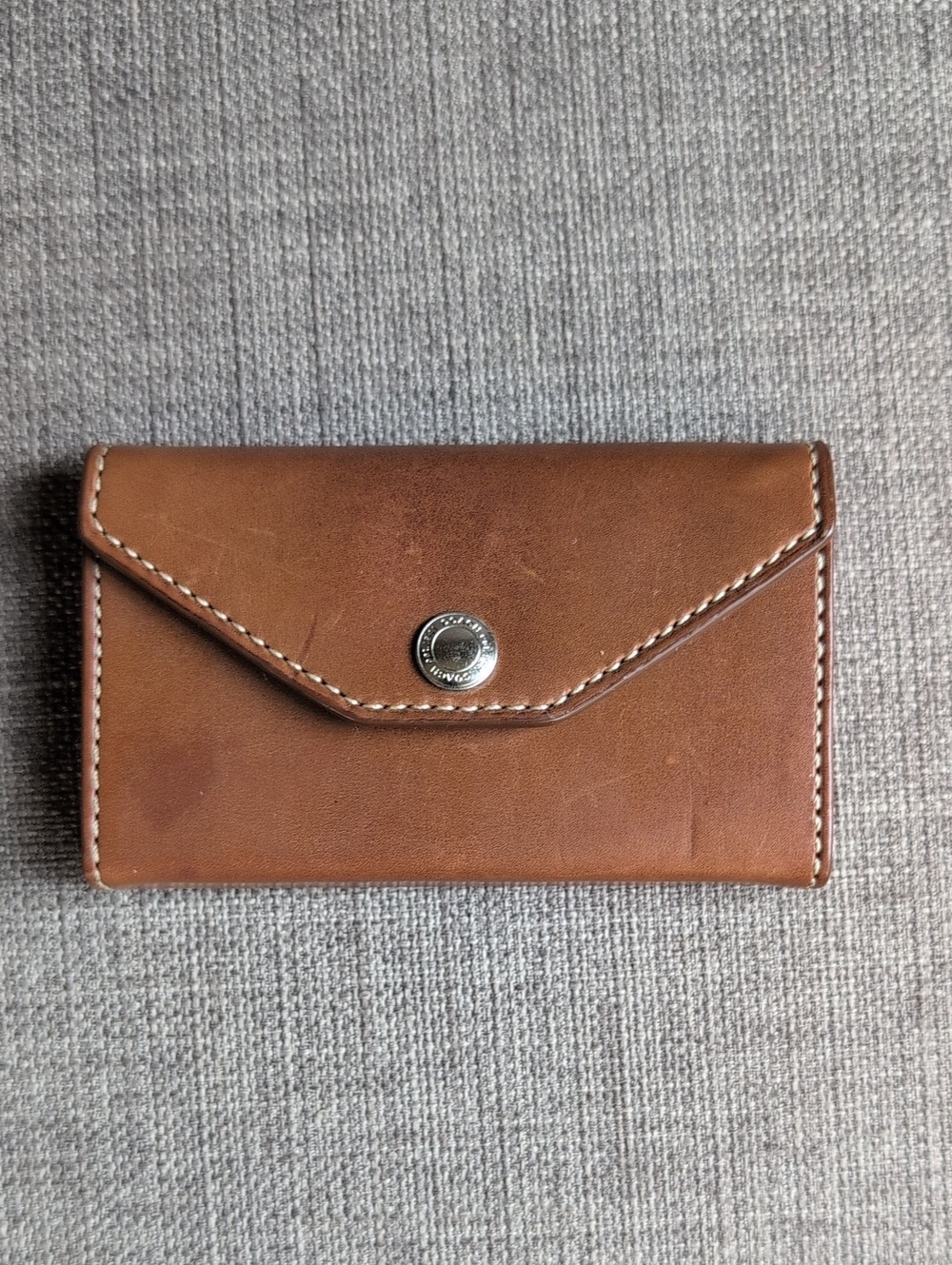 Coach Mens Brown Leather Envelope Wallet Card Holder
